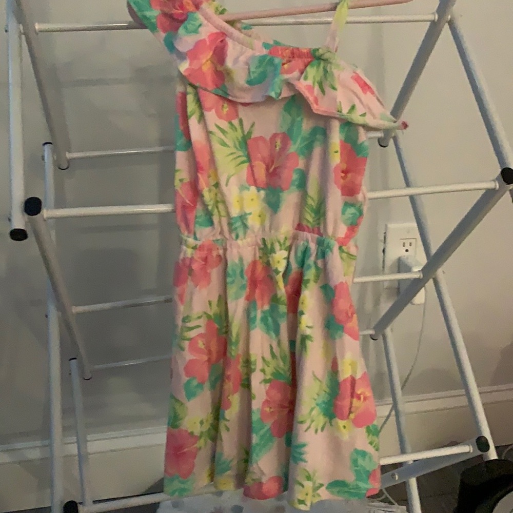 Children’s Place girls pink hibiscus dress size 5